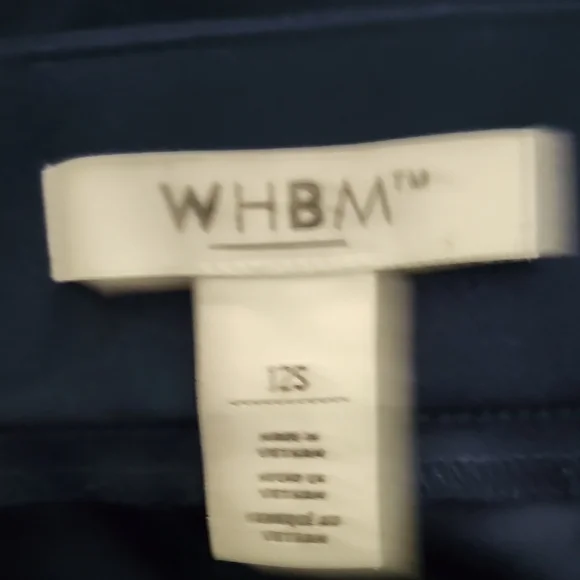 White House Black Market Navy Wide-Leg Pull-On Pants Size 12 Short - Picture 5 of 6